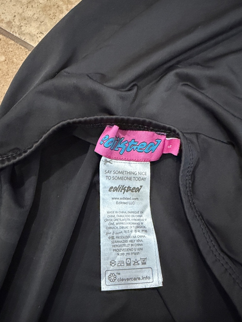 Edikted Black Halter Wrap Mini Dress - Picture 3 of 3